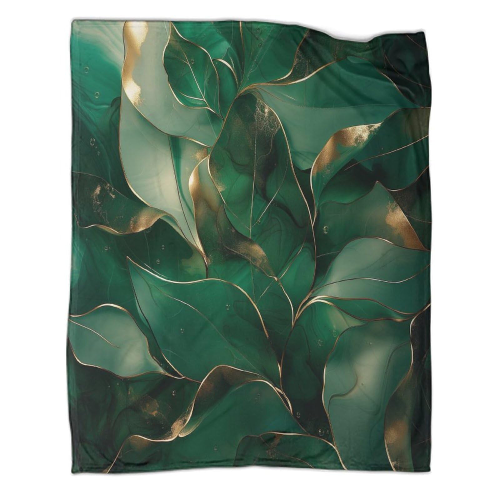 3D Flora Printed Fleece Throw Blanket for Adult Children, Fluffy Fleece Bed Throws Botanical Flowers Design Bed Flannel Blanket,Soft Warm Microfiber Bedding for Bed Couch 40x50inch(100x130cm)