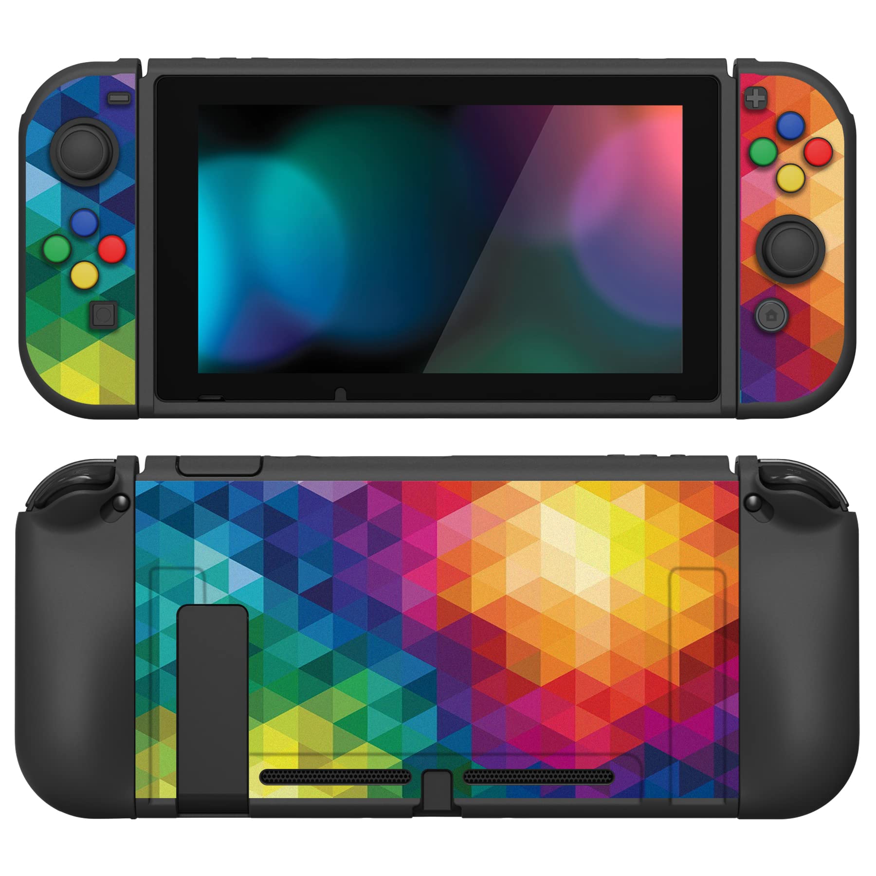 playvital ZealProtect Soft Protective Case for Nintendo Switch, Flexible Cover Protector for Switch with Tempered Glass Screen Protector & Thumb Grips & ABXY Direction Button Caps - Donut Odyssey — view 53