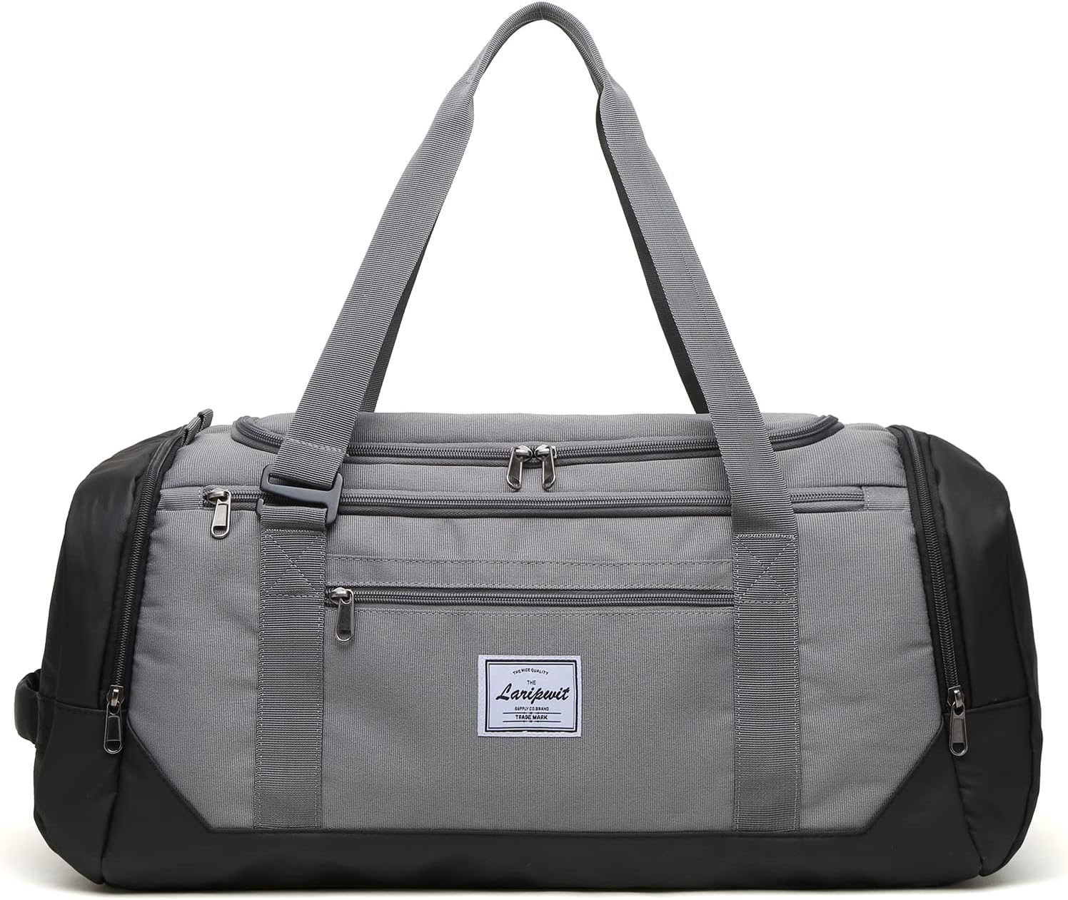 Laripwit Travel Duffle Bag for men 40L Medium Sports Gym Bag with Wet Pocket & Shoes Compartment Weekender Overnight Backpack for Traveling Duffel Bag Backpack for Women, Gray