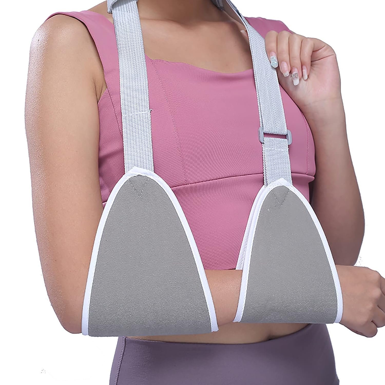 HAILM Arm Sling, Adjustable Sling Immobilizes And Stabilizes Forearm Arm Sling Brace Sprain Support Wrist Or Hand for Plaster Fixation,L