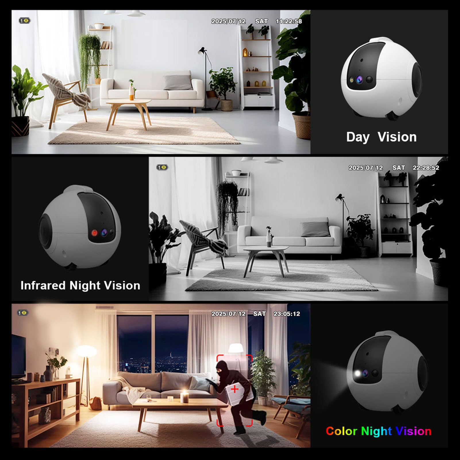2,5K-Roboter-Haustierkamera mit 360°-Rädern, 4 MP HD-Kamera mit Automatischer Bewegung, Bidirektionale Videoanrufe, Nachtsicht und App-Steuerung für die Sicherheit zu Hause
