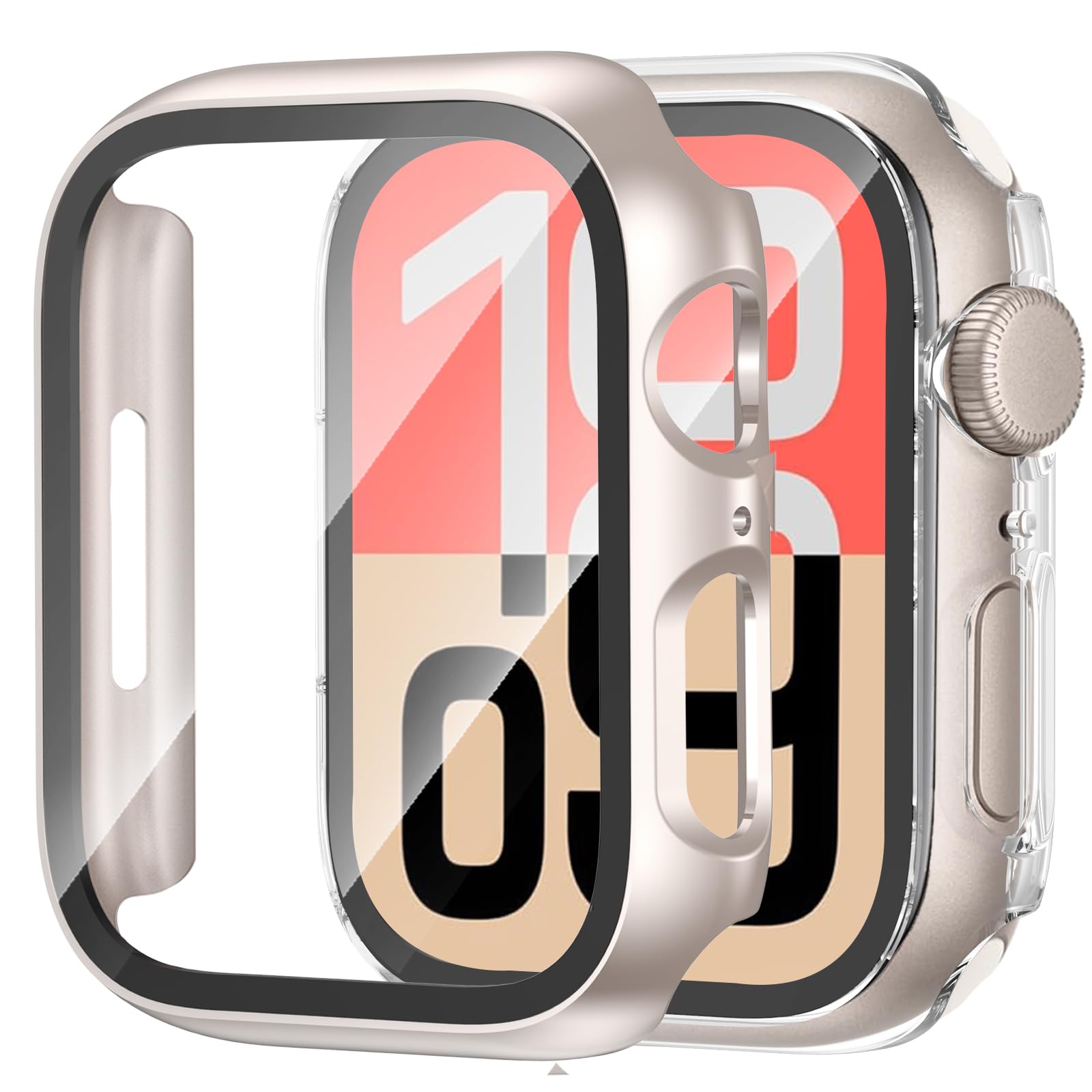 [2 Pack] Case Screen Protector Compatible with Apple Watch SE 3/2nd Gen/SE Series 6/5/4 40mm, Ultra-thin Full Coverage Protective Cover for iWatch 40 mm — view 11