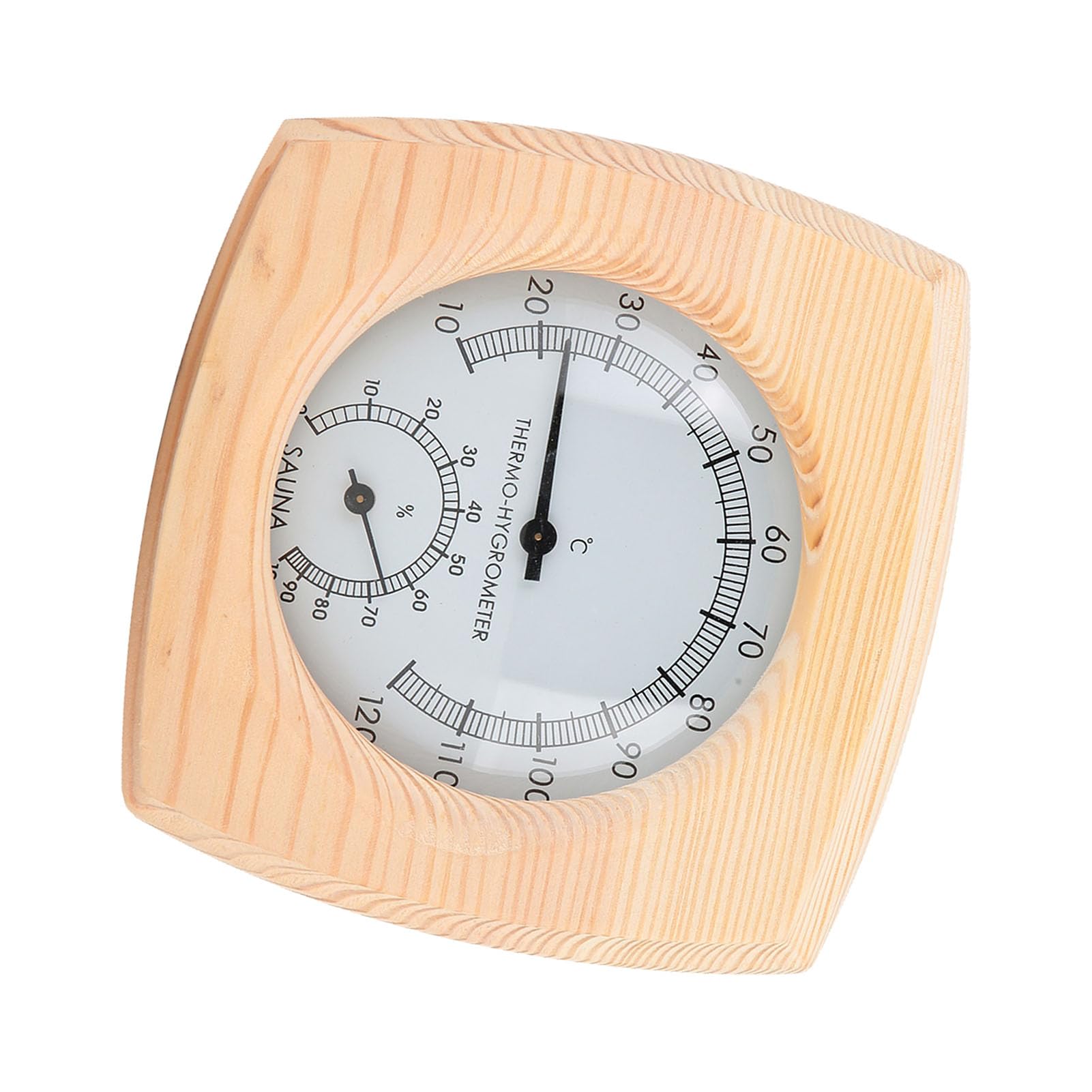 Luqeeg Sauna Thermometer Hygrometer, 2 in 1 Wooden Indoor Hygrothermograph for Any or Infrared Steam Saunas, Measuring Temperature and Humidity in