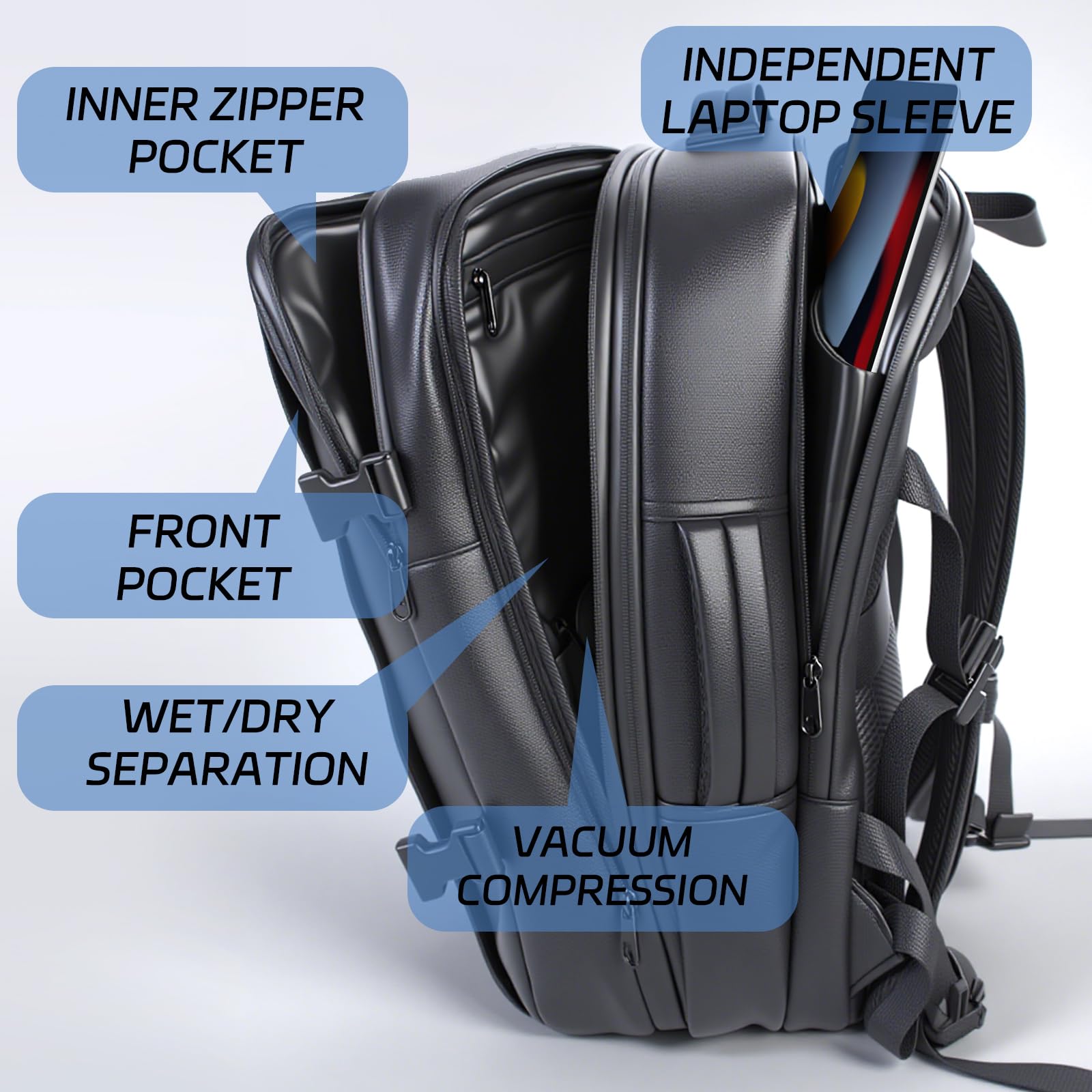 Todeco Mochila Viaje Vacío Bomba 30x45x20 Impermeable