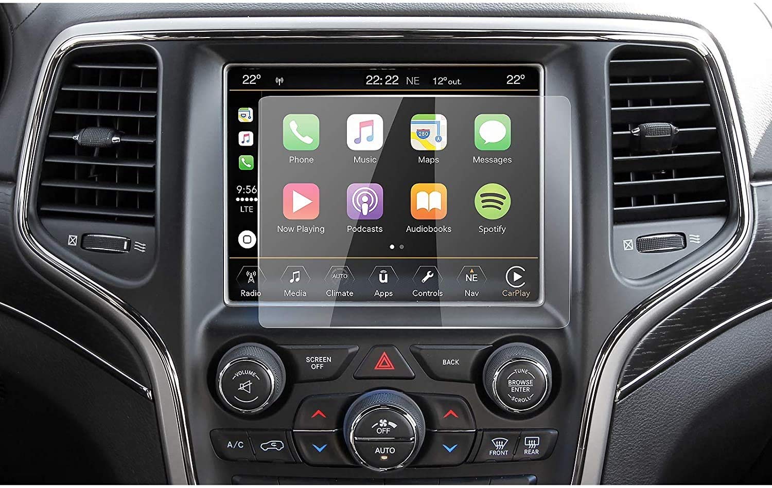 Film Protection Écran Navigation Pour Grand Pour Cherokee L 2021–2024 Écran Tactile LCD Voiture 10.1 Pouces Accessoires Protection GPS Film Verre Trempé GPS Film Protection Écran