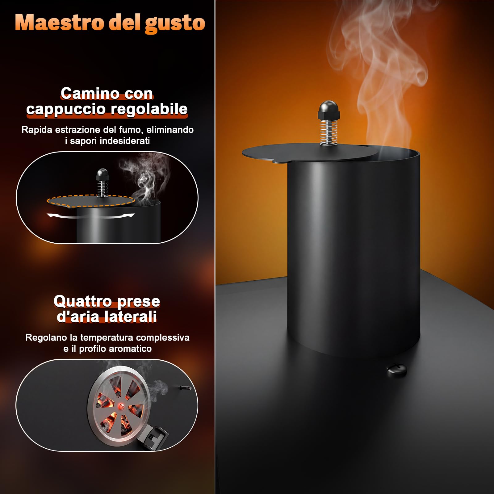 Devoko Barbecue Carbonella XXL, Grill a Carbone Portatile 71x43 cm con Termometro e Guanti