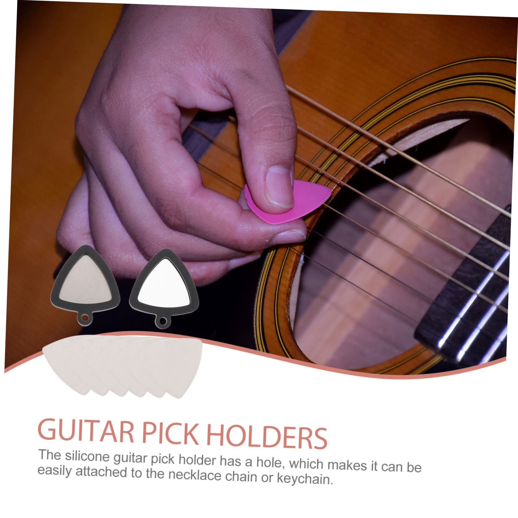 Schlüsselanhänger Pick Case Transparenter Gitarre Produktbild-Vorschau 4