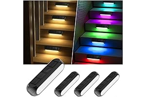 Solar Outdoor Lights for Deck 4 Pack, Upgraded 4-in-1 Solar Fence Lights