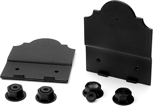 Miniatura 2 de OZCO Laredo Sunset 56611 - Placa decorativa de madera ornamental de 6 pulgadas, acero galvanizado recubierto de polvo negro, lazo decorativo de