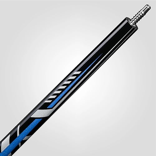 Miniatura 6 de Taco de billar RHINO Racing - Azul - Junta de 38-8 - Eje de carbono premium, diámetro de punta de 12,5 mm, Pro Taper. Empuñadura compuesta