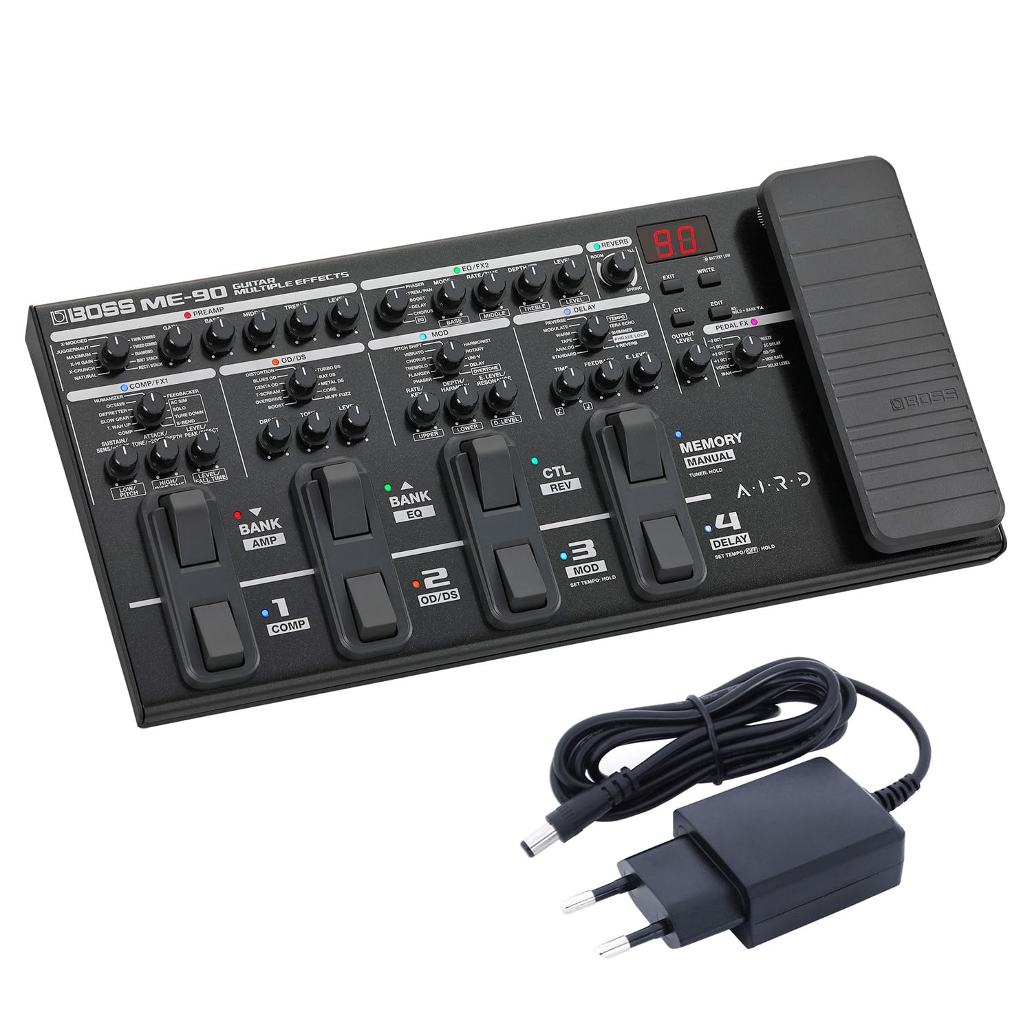 Boss ME-90 Gitarrenprozessor Multi-Effektgerät für Gitarre + keepdrum Netzteil