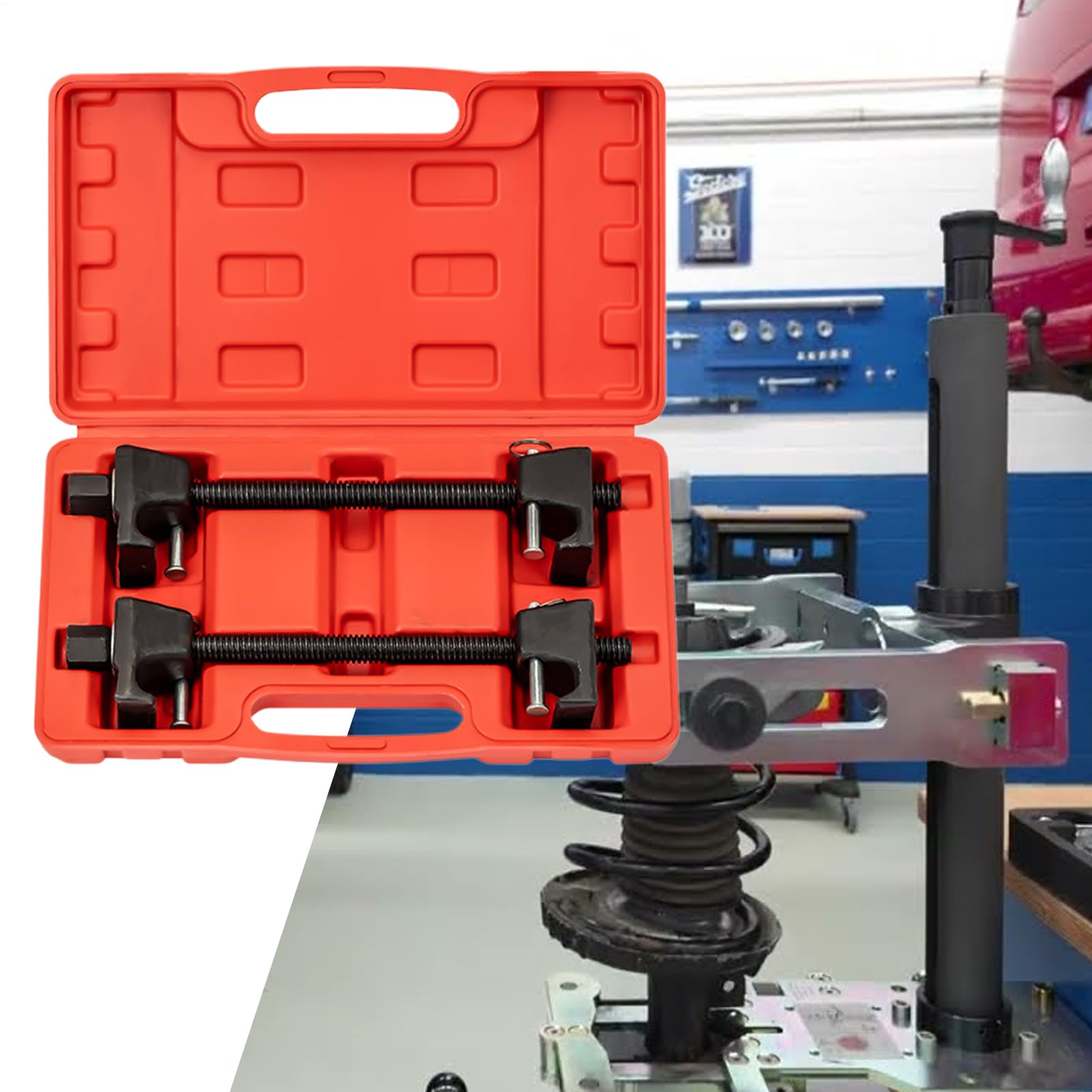 Strumento Per Di Ammortizzatori - Set Di Morsetti Doppi Riparazione Automobile, Kit Di Manutenzione , Tenditrice Manuale Con Di Serraggio Sicuro | 'Ammortizzatori