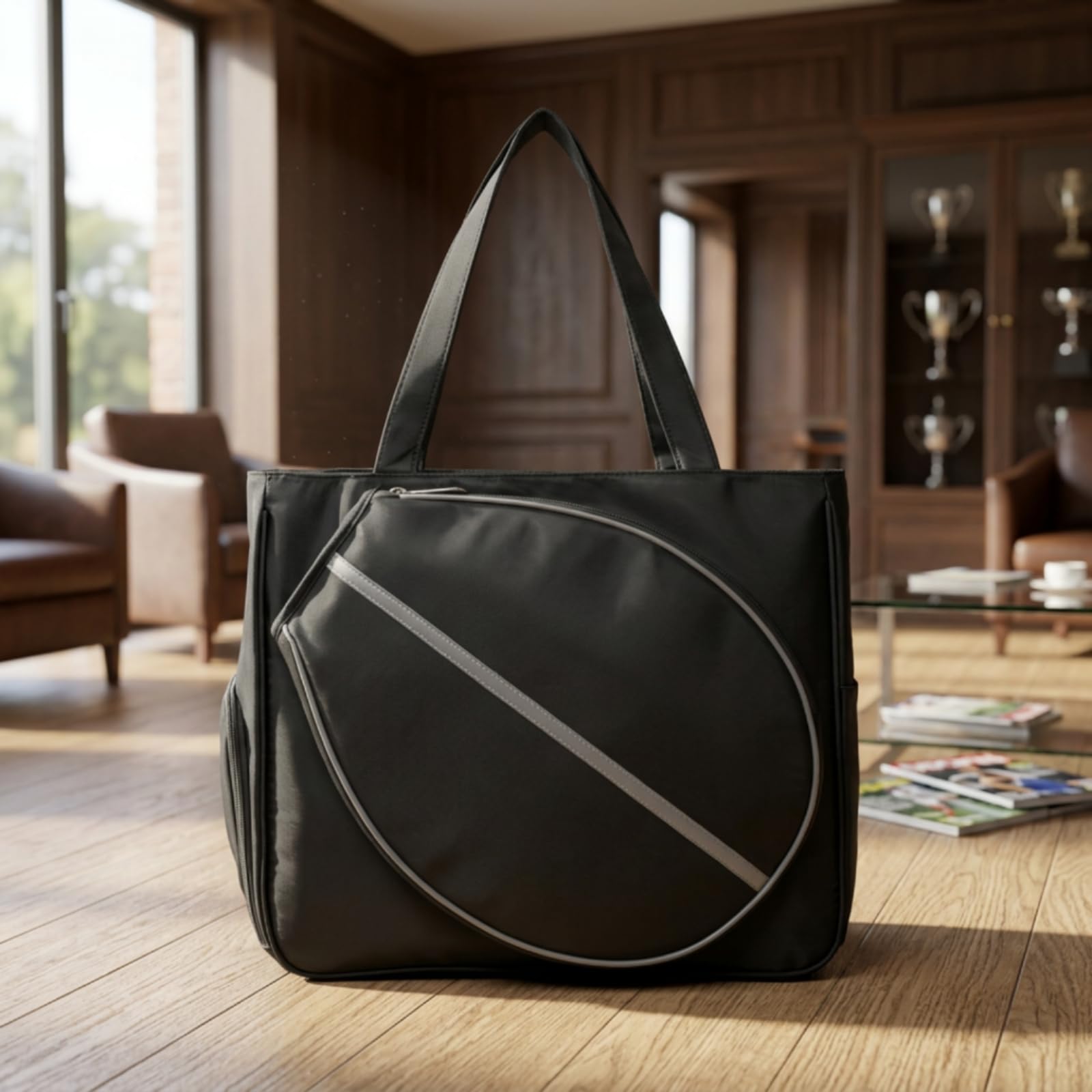 Borsa Porta Racchette con Scomparto Scarpe Multitasche Borsone Sportivo Multifunzionale per Tennisti, Palestra
