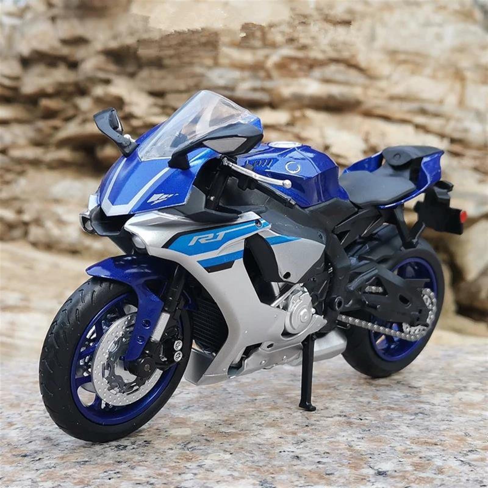 SEYXF Motorbike Toy Motorcycle Model Simulation Alloy Toy 1:12 for Yamah YZFR1(Blue Retail Box)