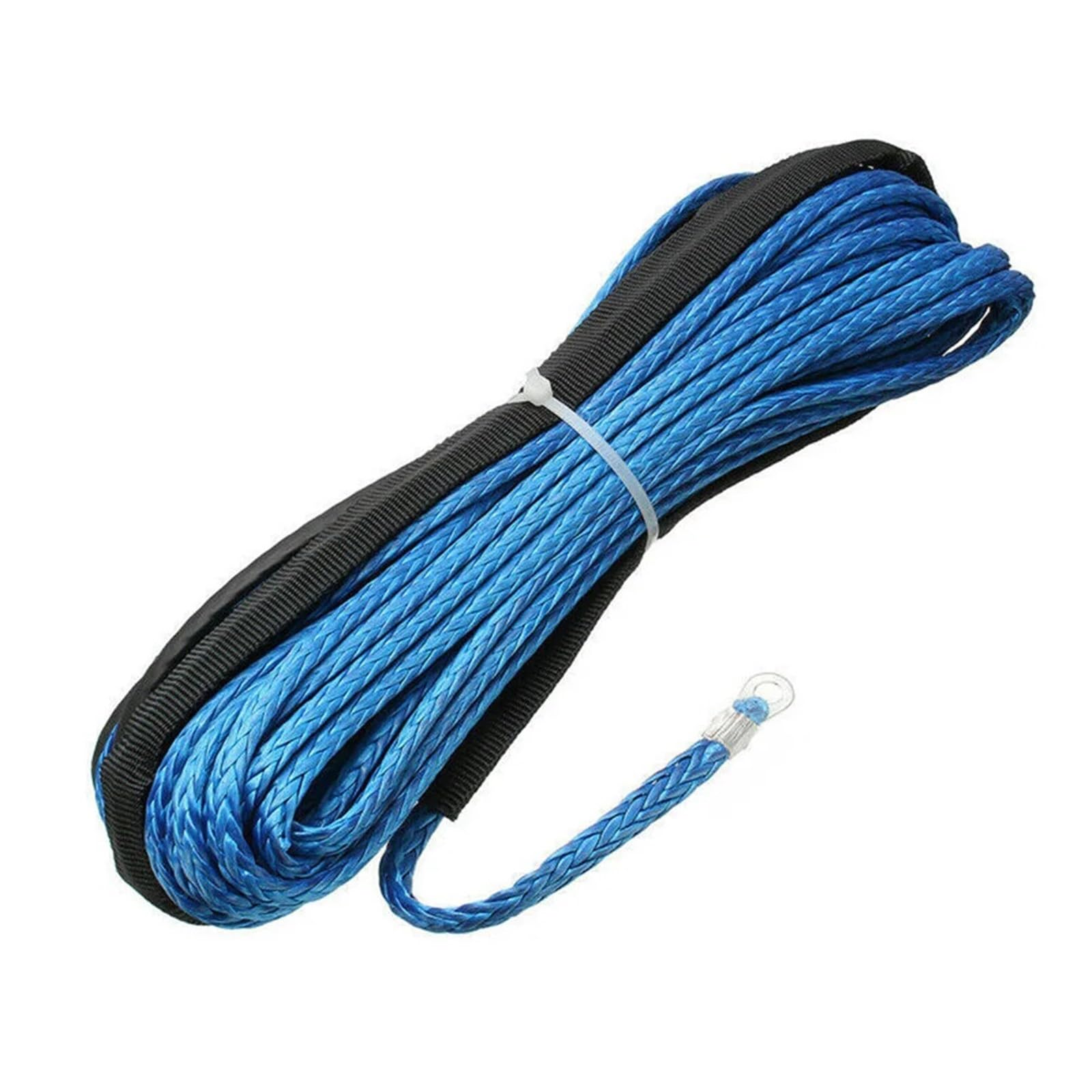 SAeWare Corda di traino per verricello, corda sintetica da 15 m, corda sintetica per manutenzione auto, corda sintetica per argano, per ATV, UTV, fuoristrada, grilli, blu