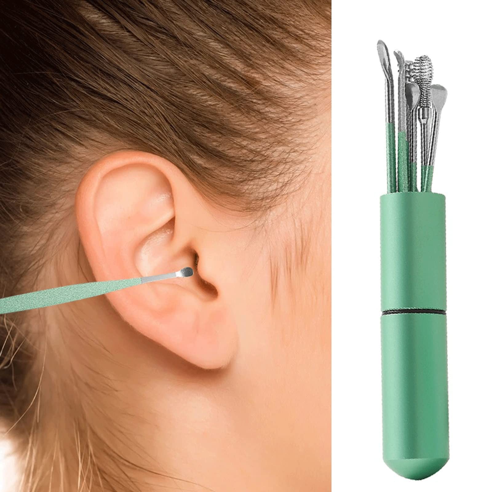 Prodotti per la rimozione del cerume Detergente per Le Orecchie Strumento per la rimozione della Cera Bastoncini per cerume Curette per la