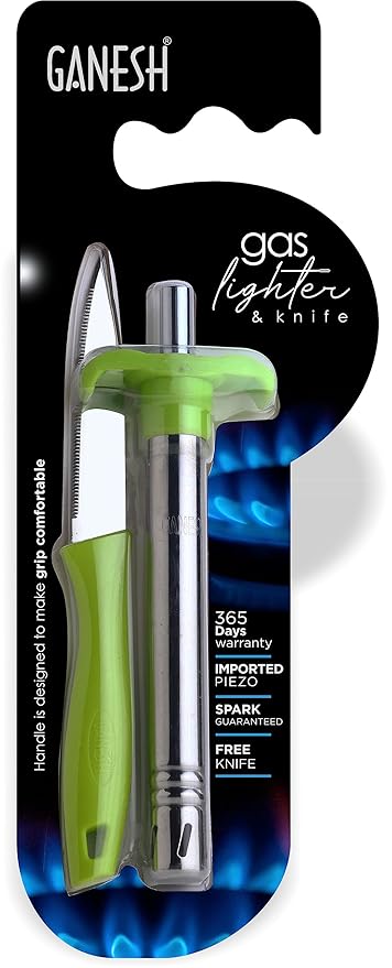 Ganesh Stainless Steel Kitchen Gas Lighter with Free Kitchen Knife at Rs. 88