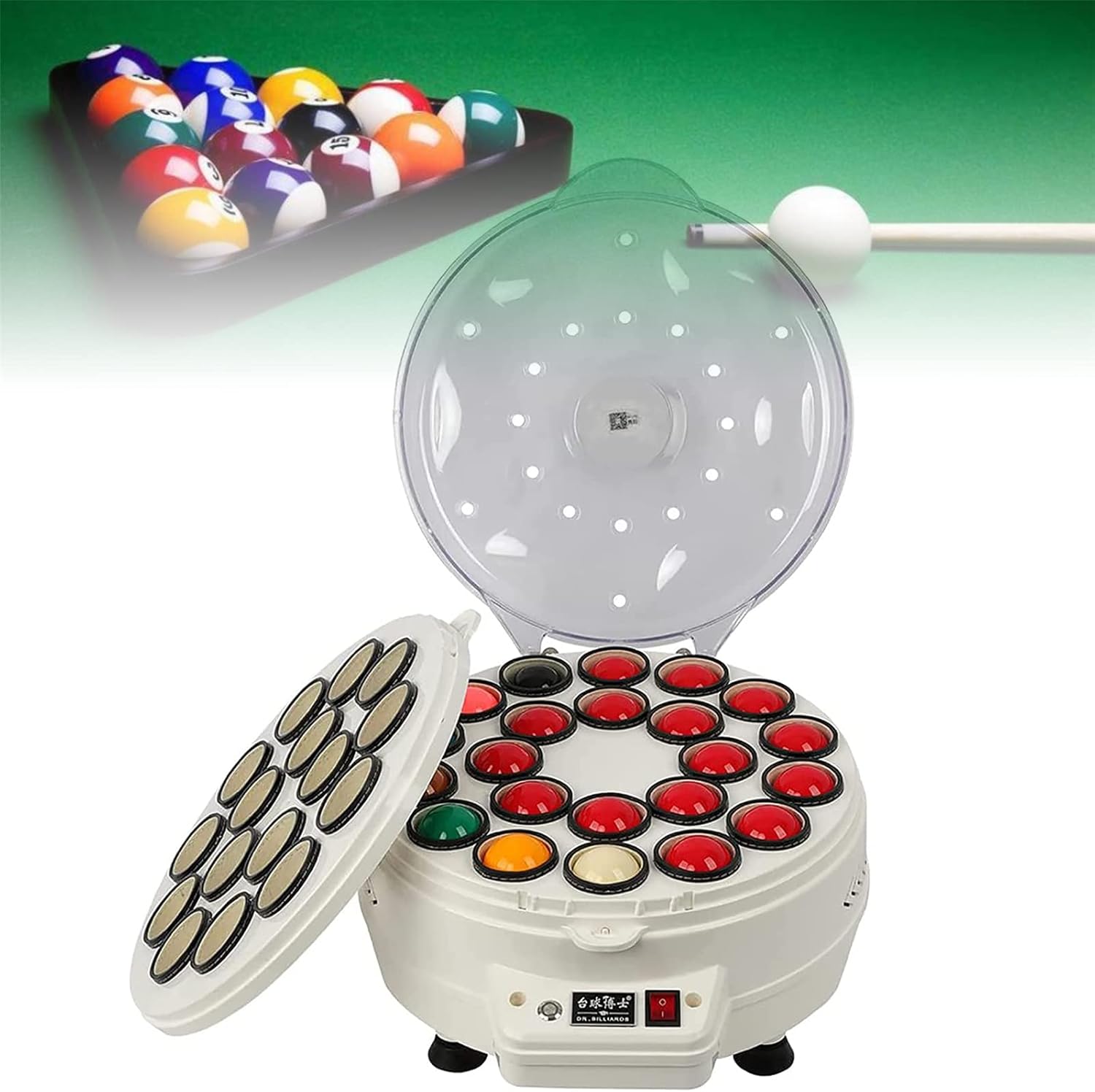 Automatischer Billardkugel-Reiniger - 16 Bälle, 180W, 1000 U/min Für Billardtische