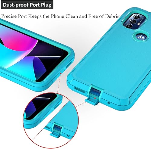Miniatura 4 de TMIDVFV Funda compatible con Moto G Play 2023  Moto G Power 2022 con funda de clip para cinturón resistente resistente a prueba de golpes protección