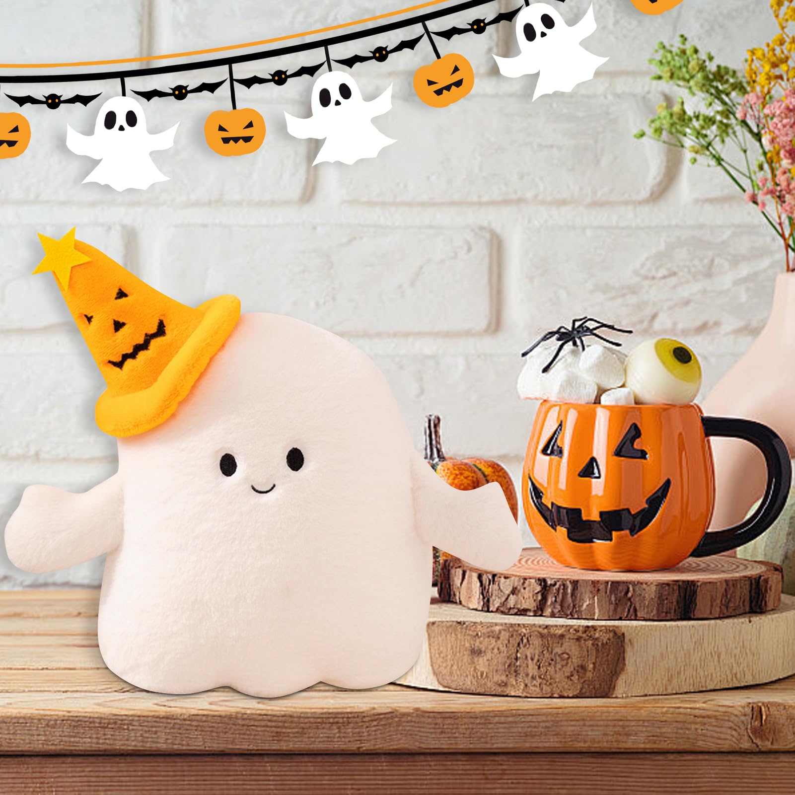 MOMAHUA Halloween Plüsch Kürbis Kissen - Niedliche Deko Für Kinderzimmer & Sofa