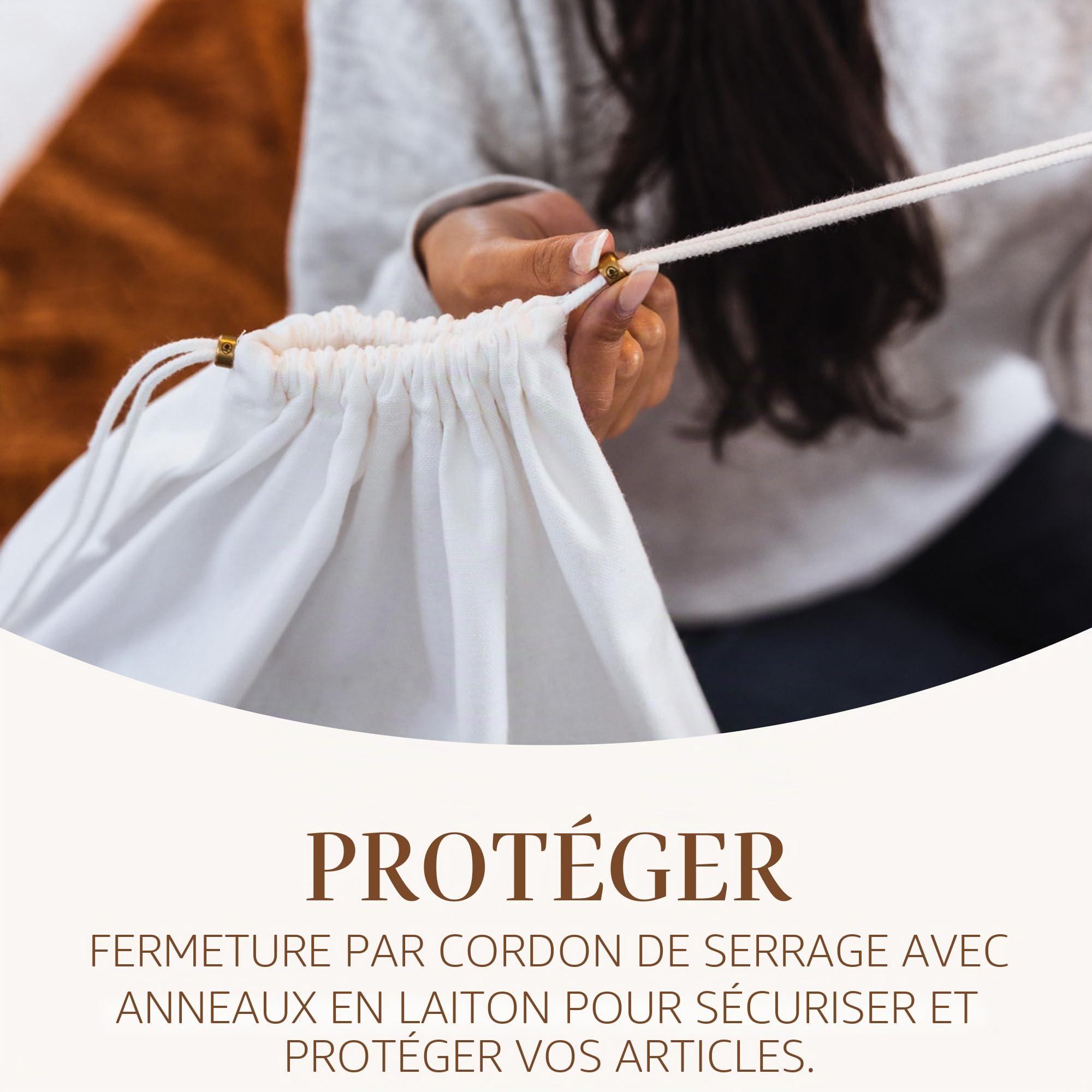 Hayden Hill Sacs à Poussière en Coton Bio pour Sacs à Main