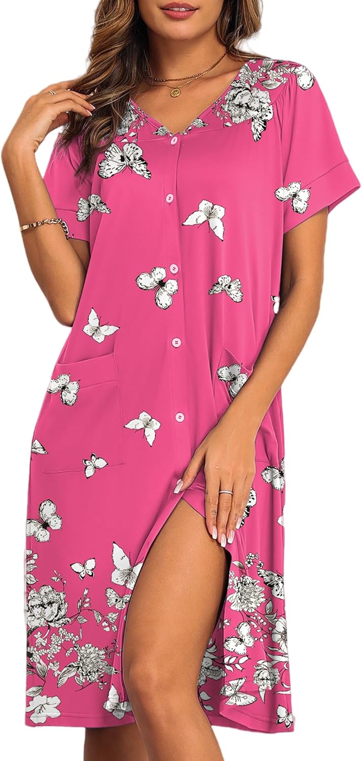 House dresses with pockets for women in floral prints