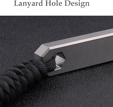 Hamans Titanium Pry Bar Bottle Opener Multi Tool 3.9 Crowbar Wrench Lanyard Hole Multifunctional Portable