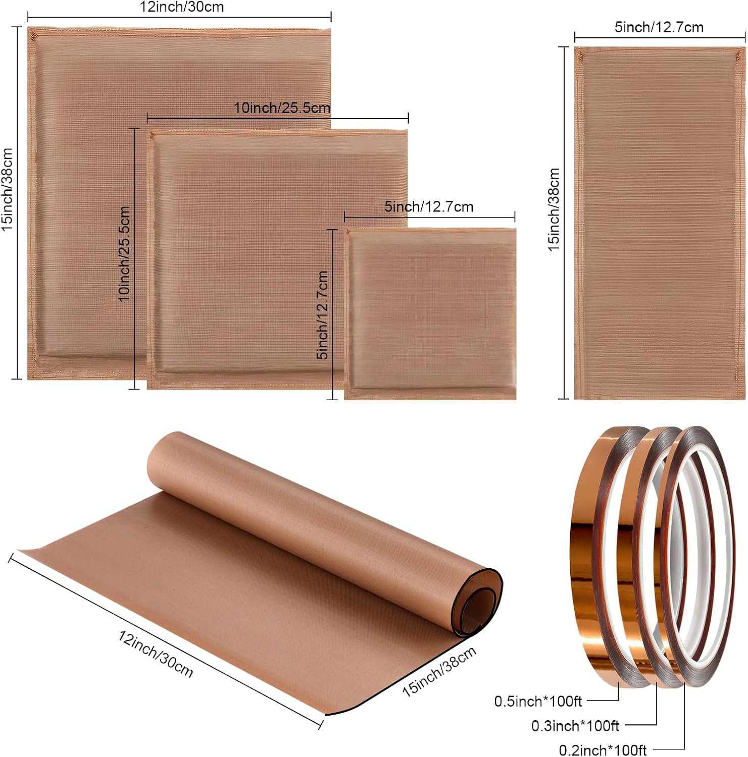 13-Piece Heat Press Pillow Mat Kits with 4 Heat Press Pillows, 6 Transfer Sheet & 3 Tapes, Heat Press Accessories for Uneven Surfaces & Garments