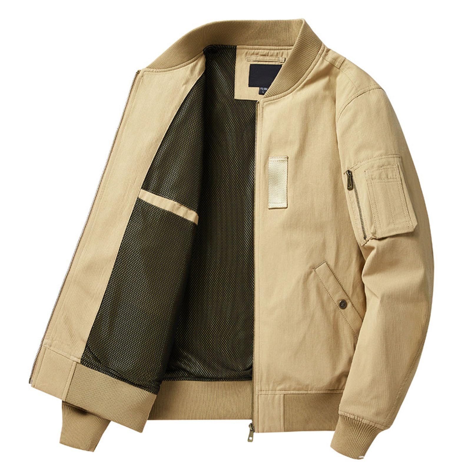 Giacca Primaverile Uomo Elegante, Giacca Bomber da Uomo, Estive Casual Leggero Giacche Bomber Militare Full Zip Sport Baseball Giacca a Vento Giubbotto Estivo Giacca da Uomo Comodo Varsity Giubbotto