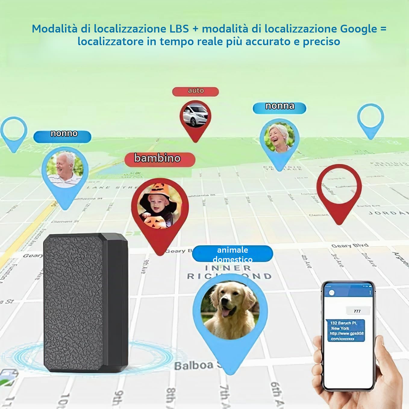 Winnes 4G TK901 Micro GPS Mini Localizzatore GPS Spia Tracker Forte Magnetico Monitoraggio Globale APP Senza Abbonamento in Tempo Reale e Protezione Antifurto per Auto/Valigia/Bambini/Anziani