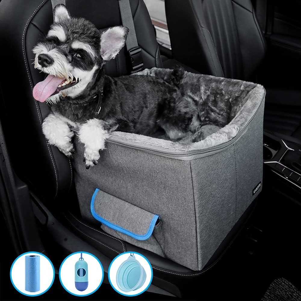 UNICITII Lookout Pet Car Booster Seat for Small Dogs, Bucket Booster Pet Seat, Elevated Dog Booster Car Seat, Lookout Dog Car Seat for Small Dogs up to 25lbs : Pet Supplies