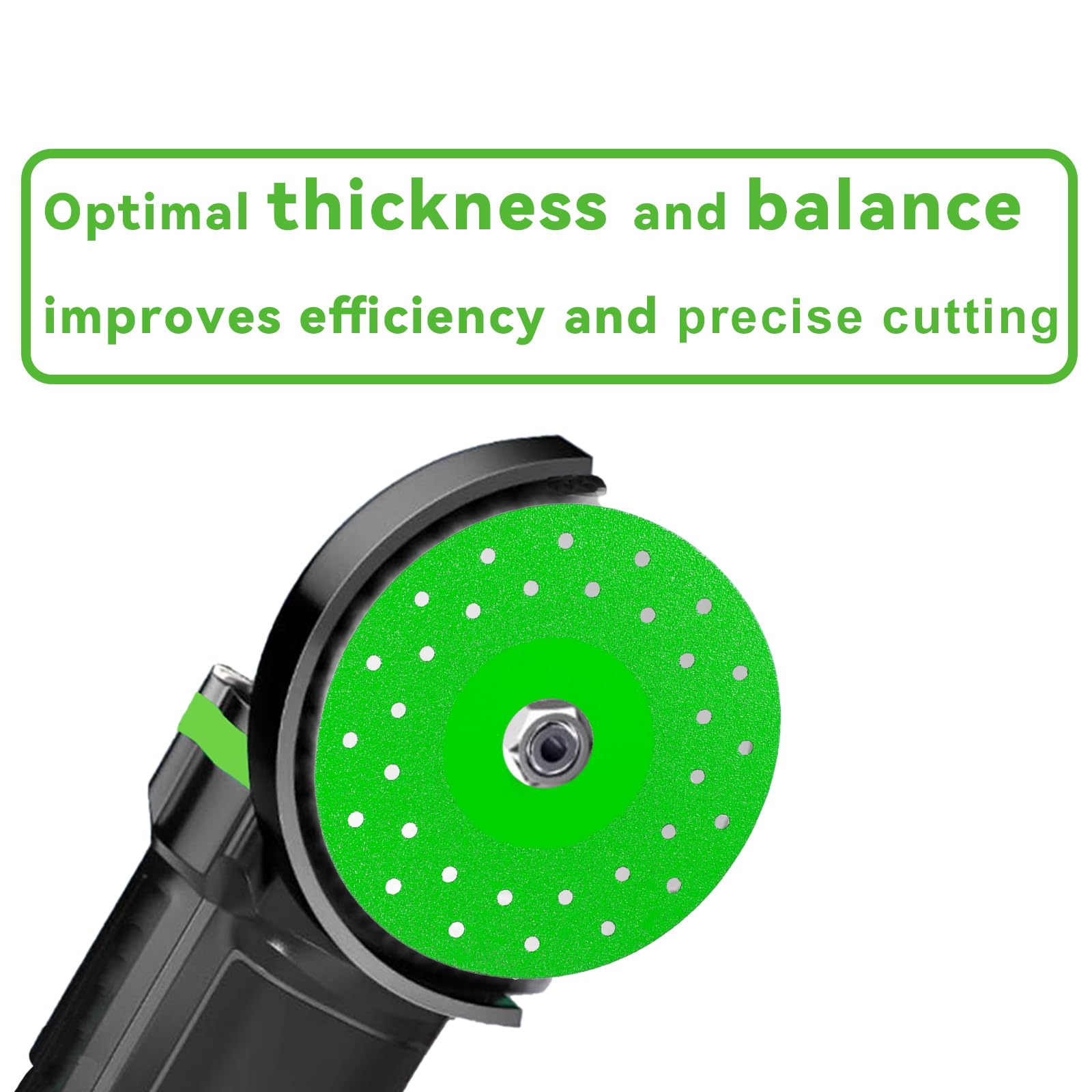 Lyreh 6pcs Glass Cutting Disc for Angle Grinders Manganese Steel Rock Slab Grinding Flat Saw Blades for Cutting Glass Ceramics Tile Marble Diamond and Jade (Green) - Image 4
