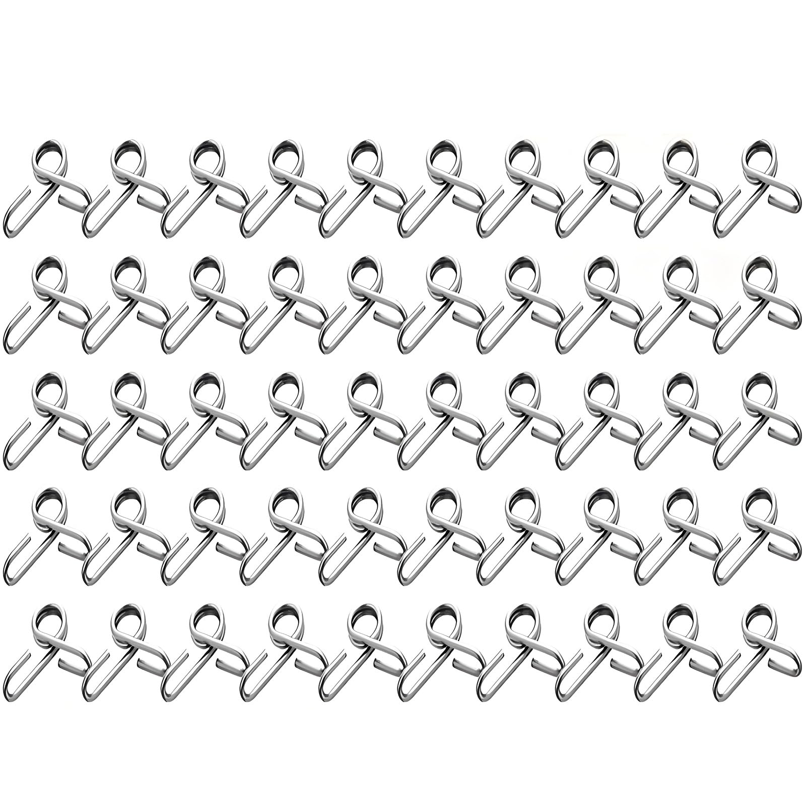 50Pcs Metal Steel Electric Fence Pigtail Insulator Clip for Long Lasting Fiberglass Fence Post Clip Metal Steel Electric Pigtail Insulator