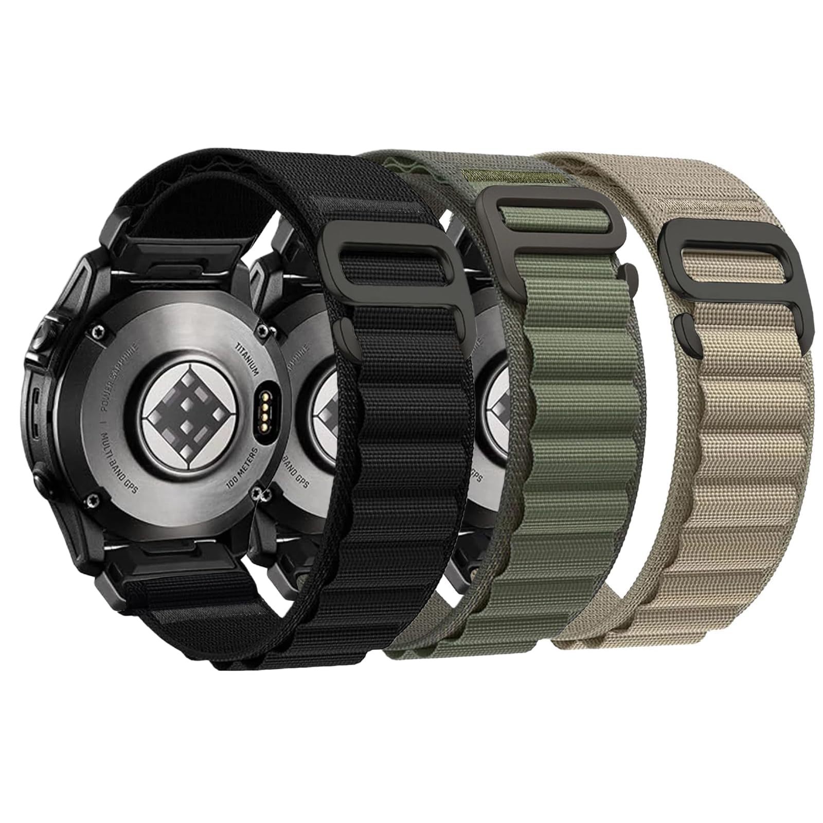20mm Quickfit Armband für Garmin Fenix 8 43mm, Fenix 7S, Fenix 6S/6S Pro | für epix Pro Gen 2 42mm, Descent Mk3i 43mm, Weiches, Atmungsaktives Nylon Armband, Edelstahl G-Haken, Verstellbares Armband