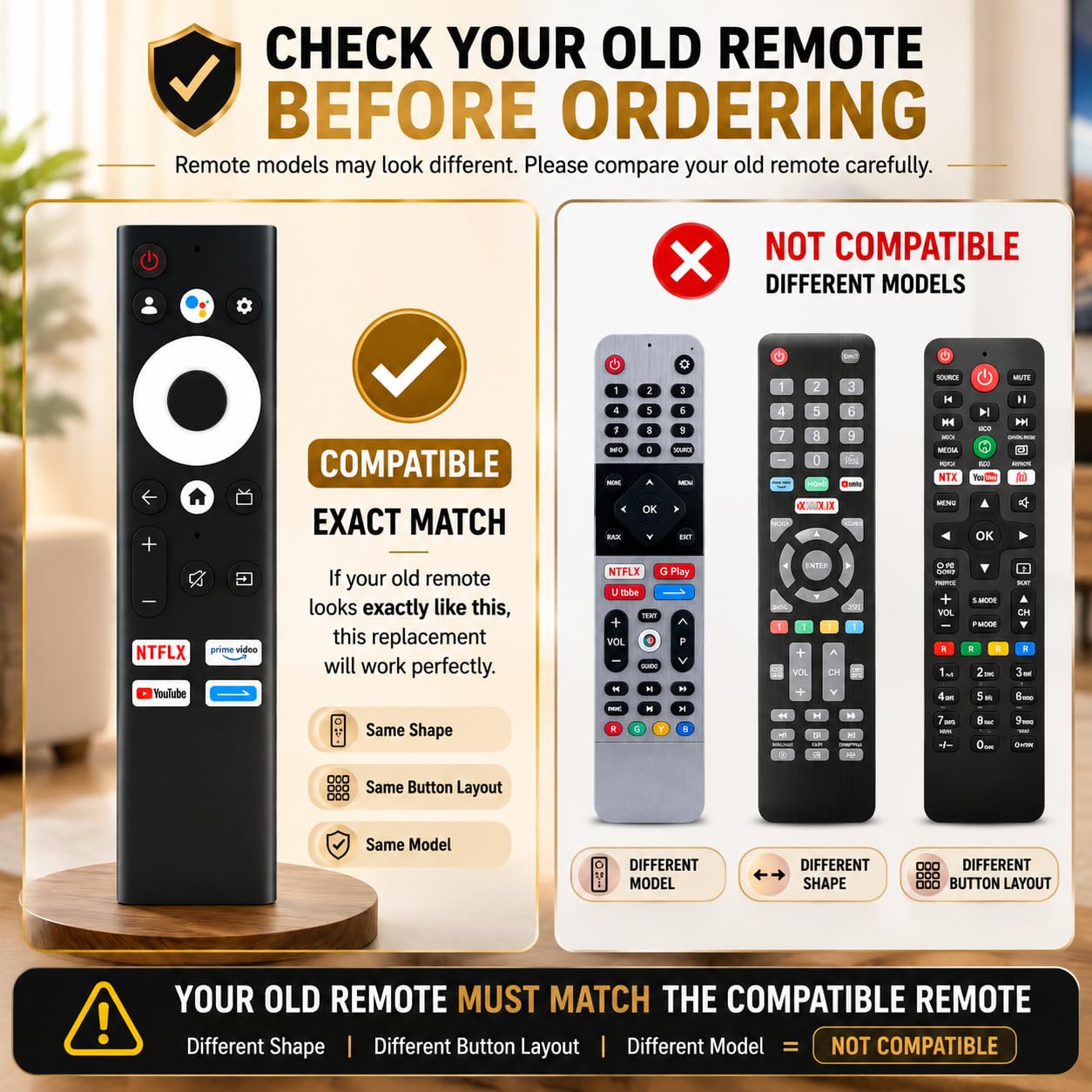 K2 Remotes Compatible for Sansui Smart TV - Works with 32/43/50/55/65/70 Inch HD UHD QLED 4K TVs | Without Voice Command or Non Voice Remote — Amazon image 2