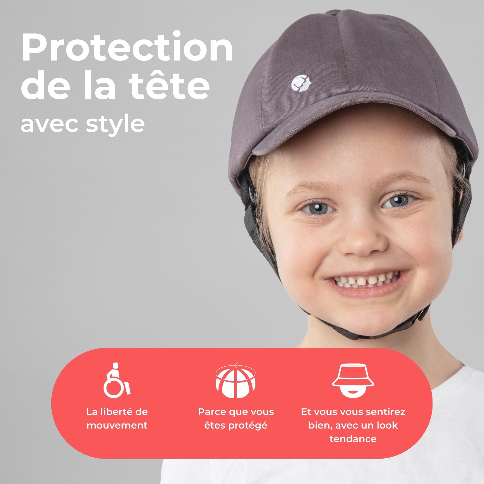 Ribcap Baseball Cap Kids Casque Médical de Sécurité: Protection et Style pour Les Personnes à Risque de Chutes | Idéal pour Épilepsie, Enfants et Toutes Activités