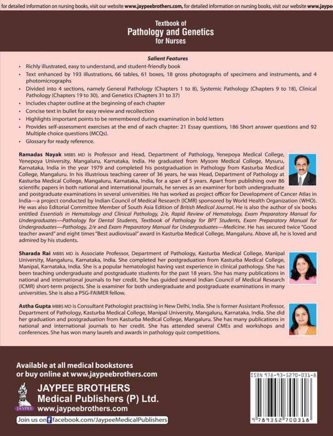 Textbook of Pathology and Genetics for Nurses 1