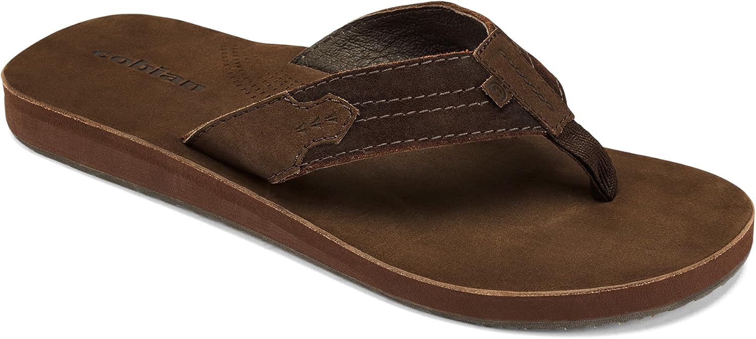 Cobian Men's Campo Del Sol - Premium Leather Flip-Flops