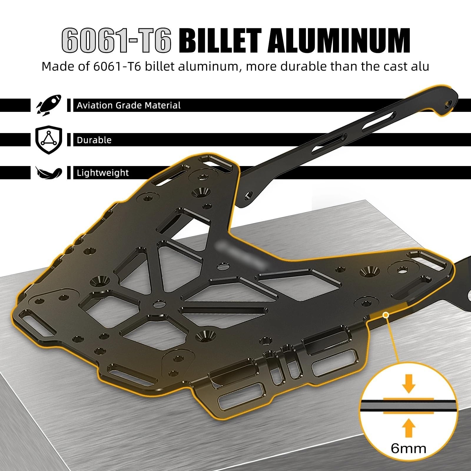 Porte-Bagages arrière Moto pour Yamaha pour Tenere 700 2019-2024 Porte-Bagages Arrière(Brackets)