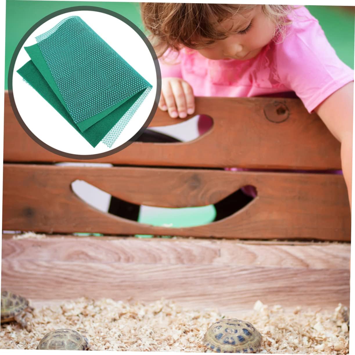 UKCOCO 1Set Reptile Carpet Mat for Pet Cage Absorbent Lizard Bedding for Tortoise and Gecko Habitat Substrate Liner
