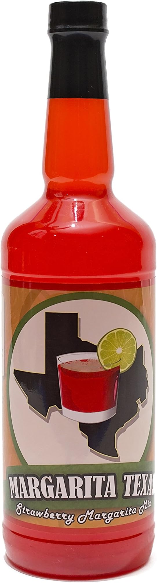 Margarita Texas Strawberry Mix (32oz) - No High Fructose Corn Syrup