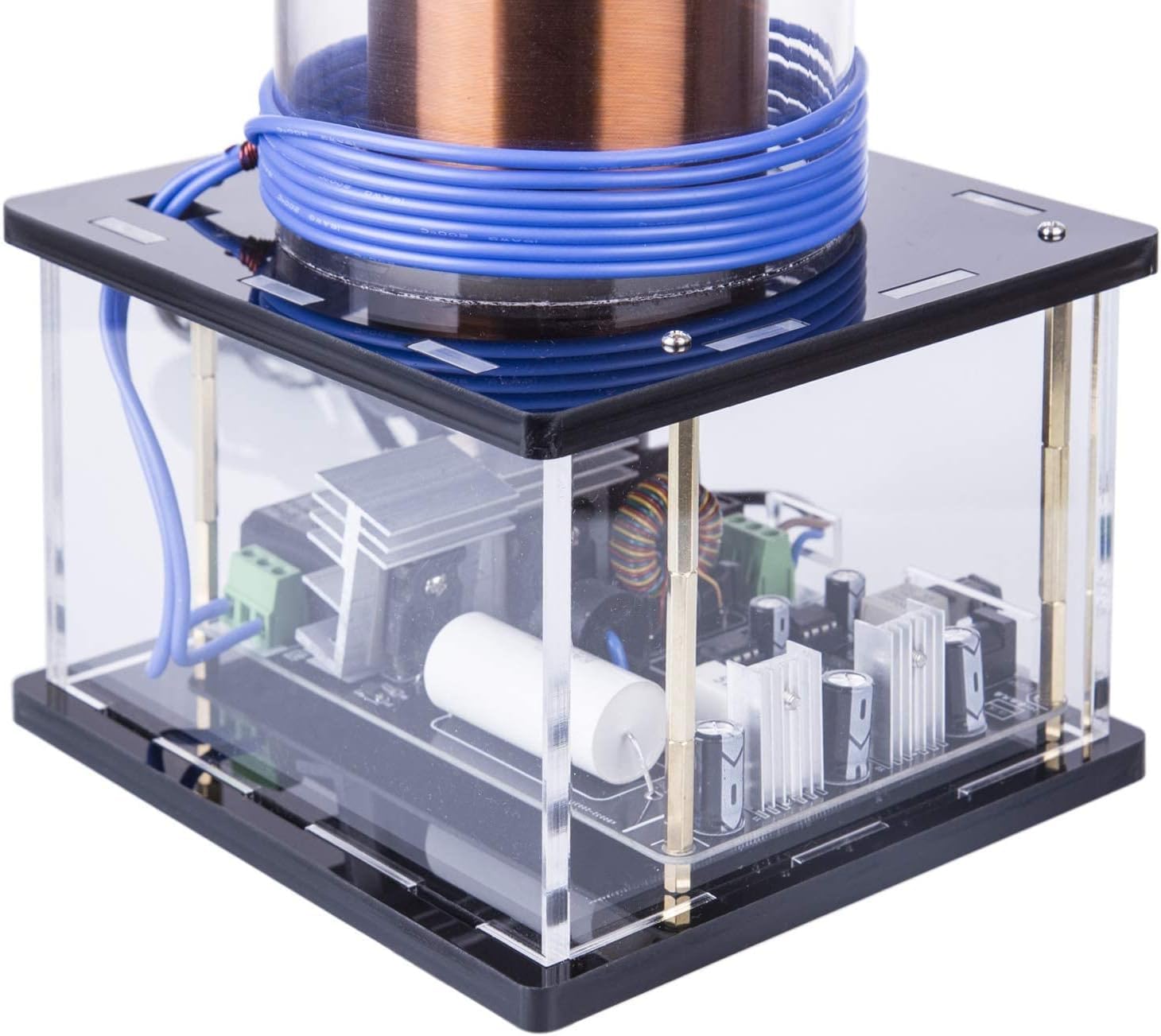 Kit Tesla Music Tesla Coil 800 W, Kit Tesla Coil Musicale, Altoparlante al Plasma, Generatore di Archi Tesla, Kit Fai-da-Te per Esperimenti Scientifici