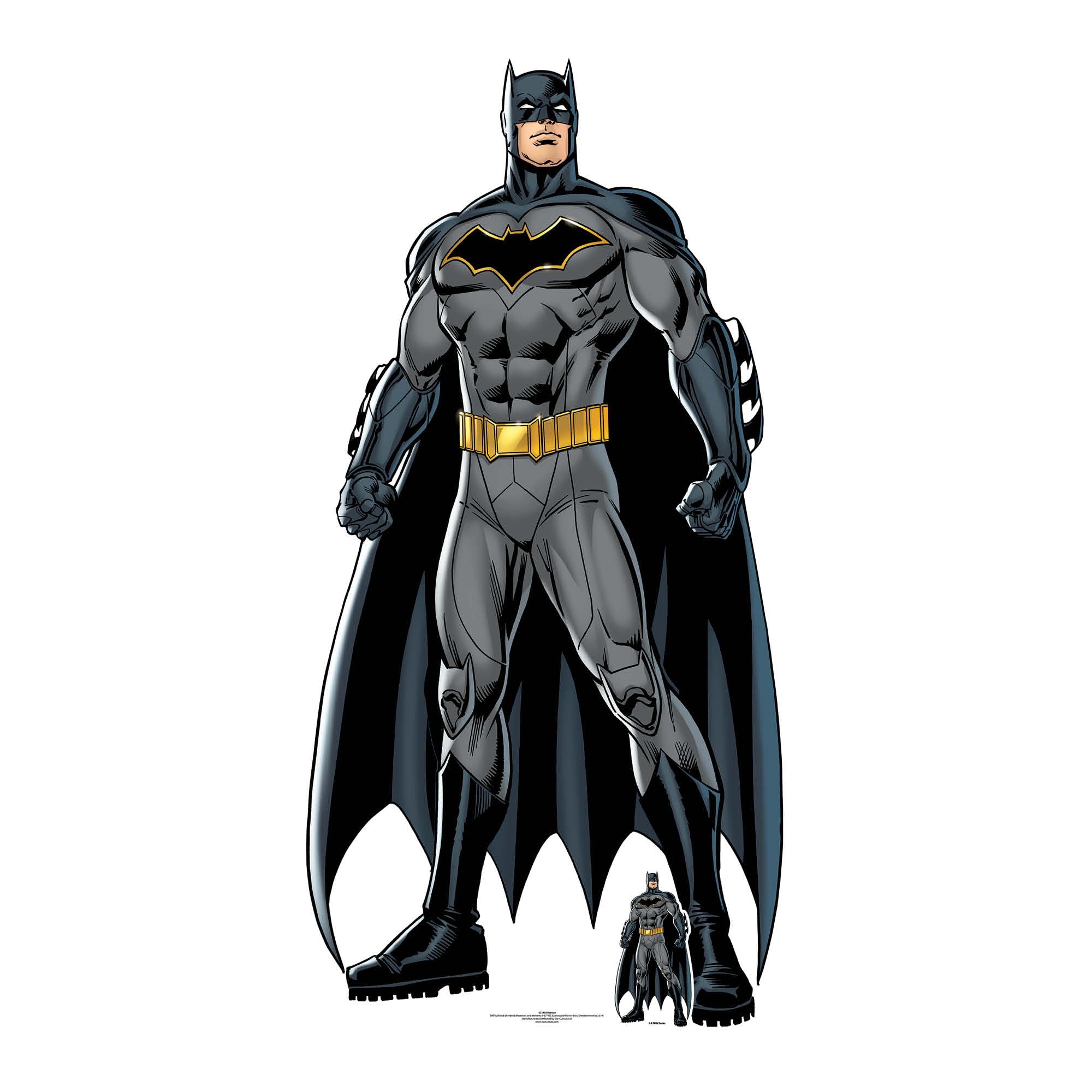 Batman Caped Crusader Comic Style Official DC Cardboard Cutout with FREE Mini