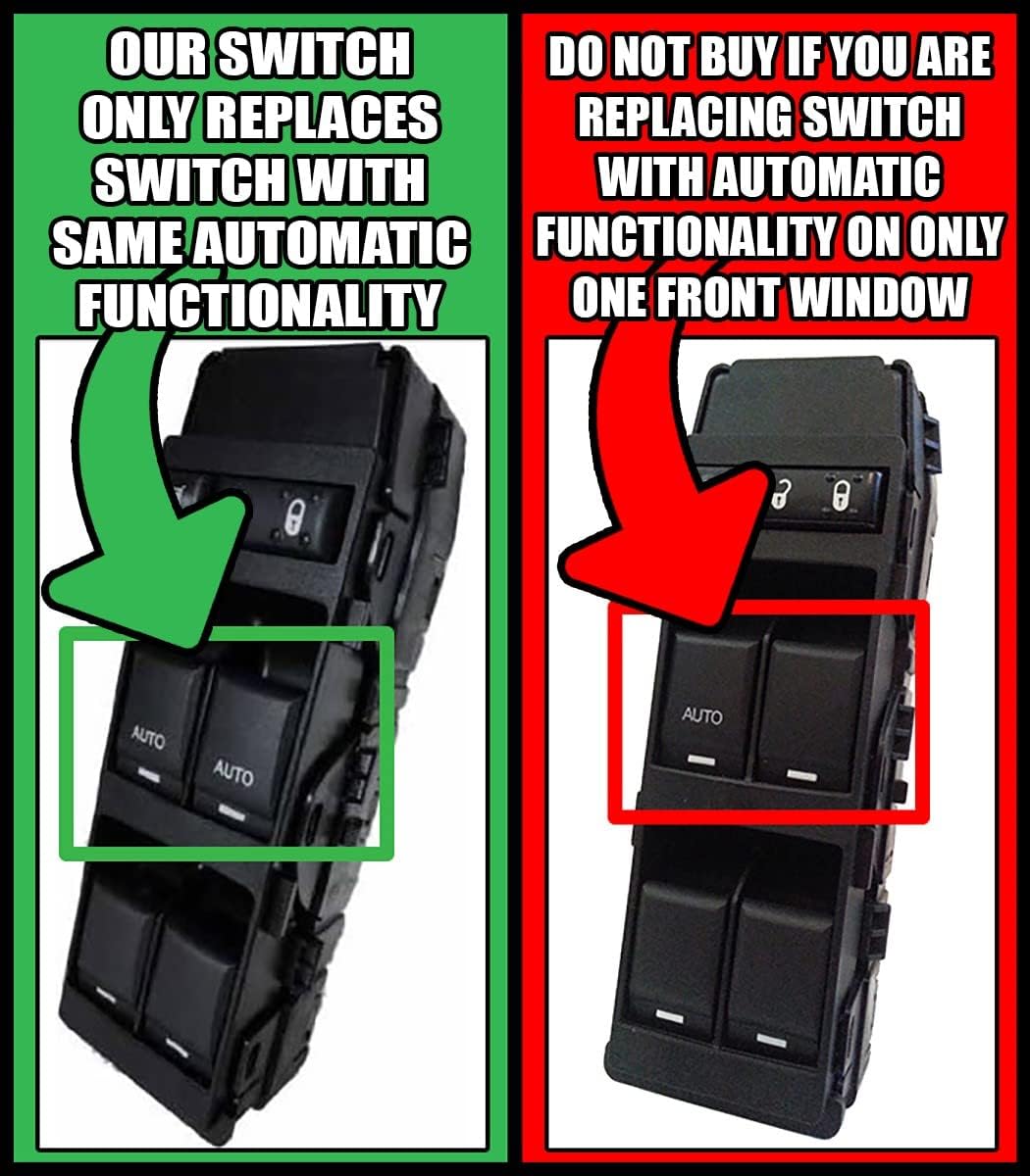 SWITCHDOCTOR Window Master Switch Set for 2007-2010 Jeep Grand Cherokee, Dodge Charger, Jeep Commander, and Chrysler 300