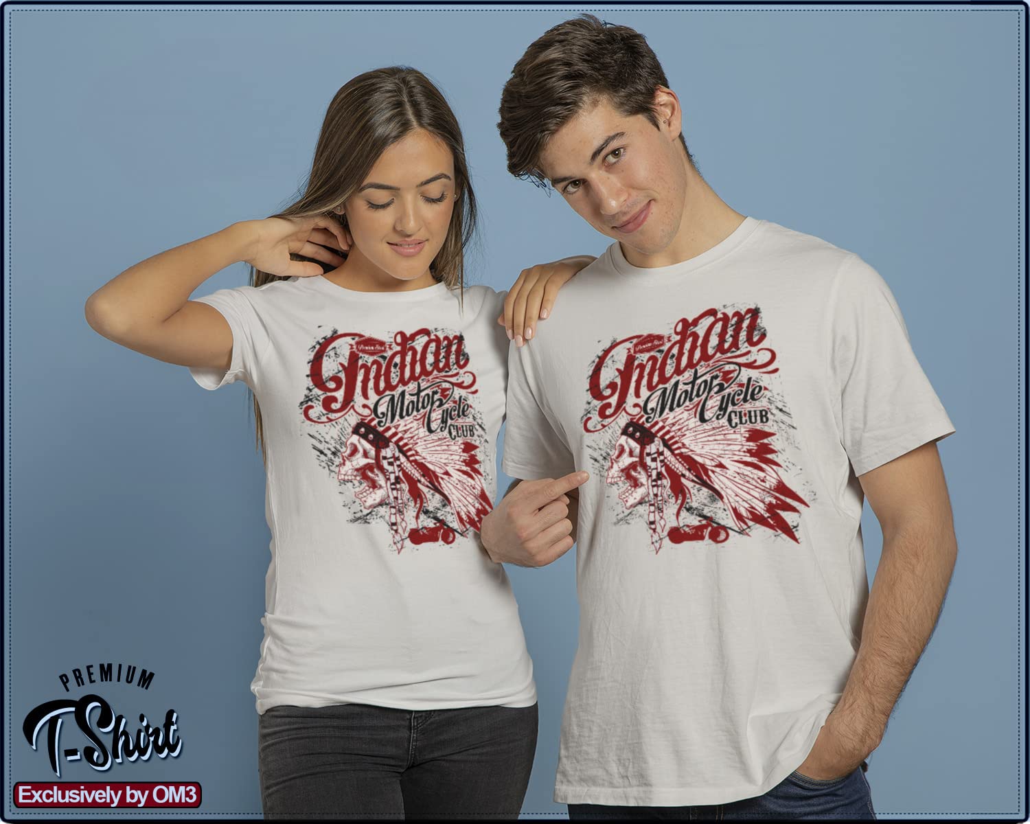 OM3® - Camiseta de manga larga para hombre, diseño de calavera, talla S - 4XL Blanco XXL