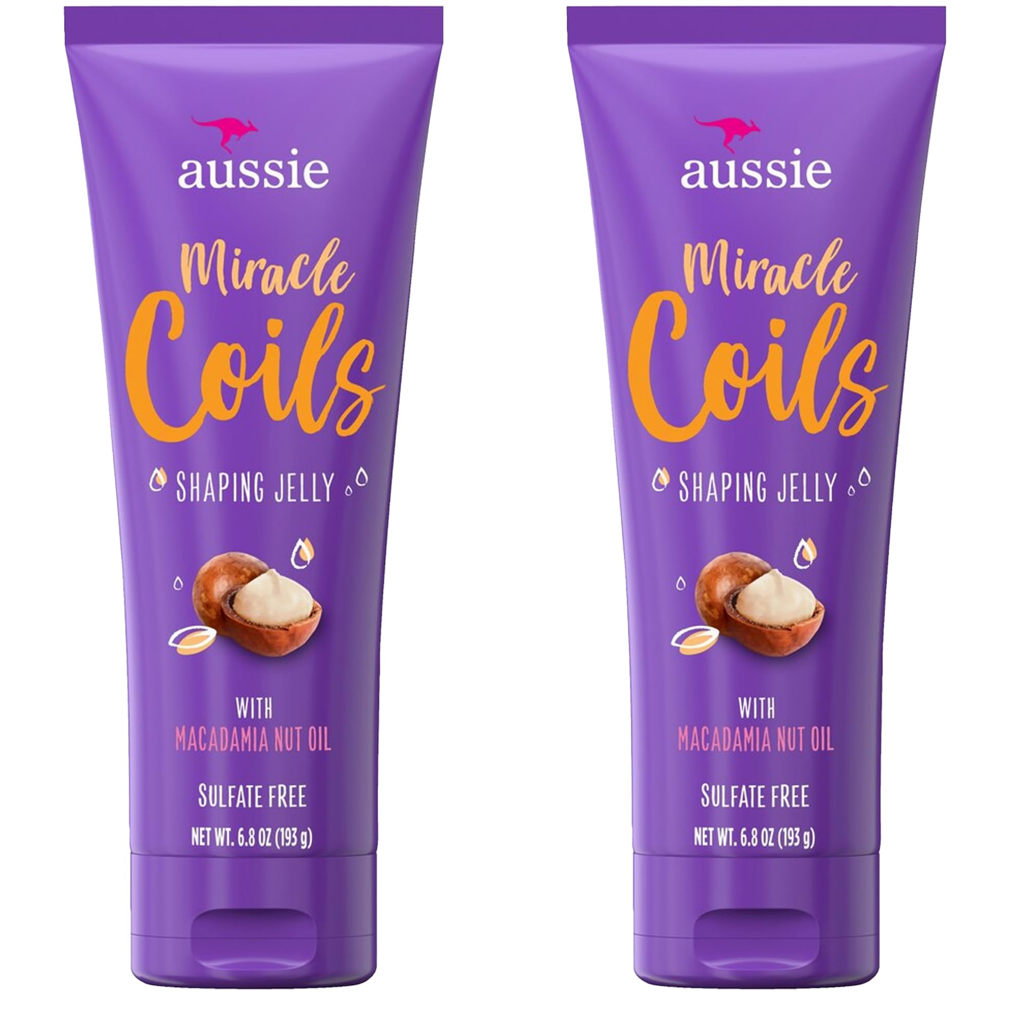 Aussie Miracle Coils Shaping Jelly 6.8 Ounce Tube (Pack of 2)