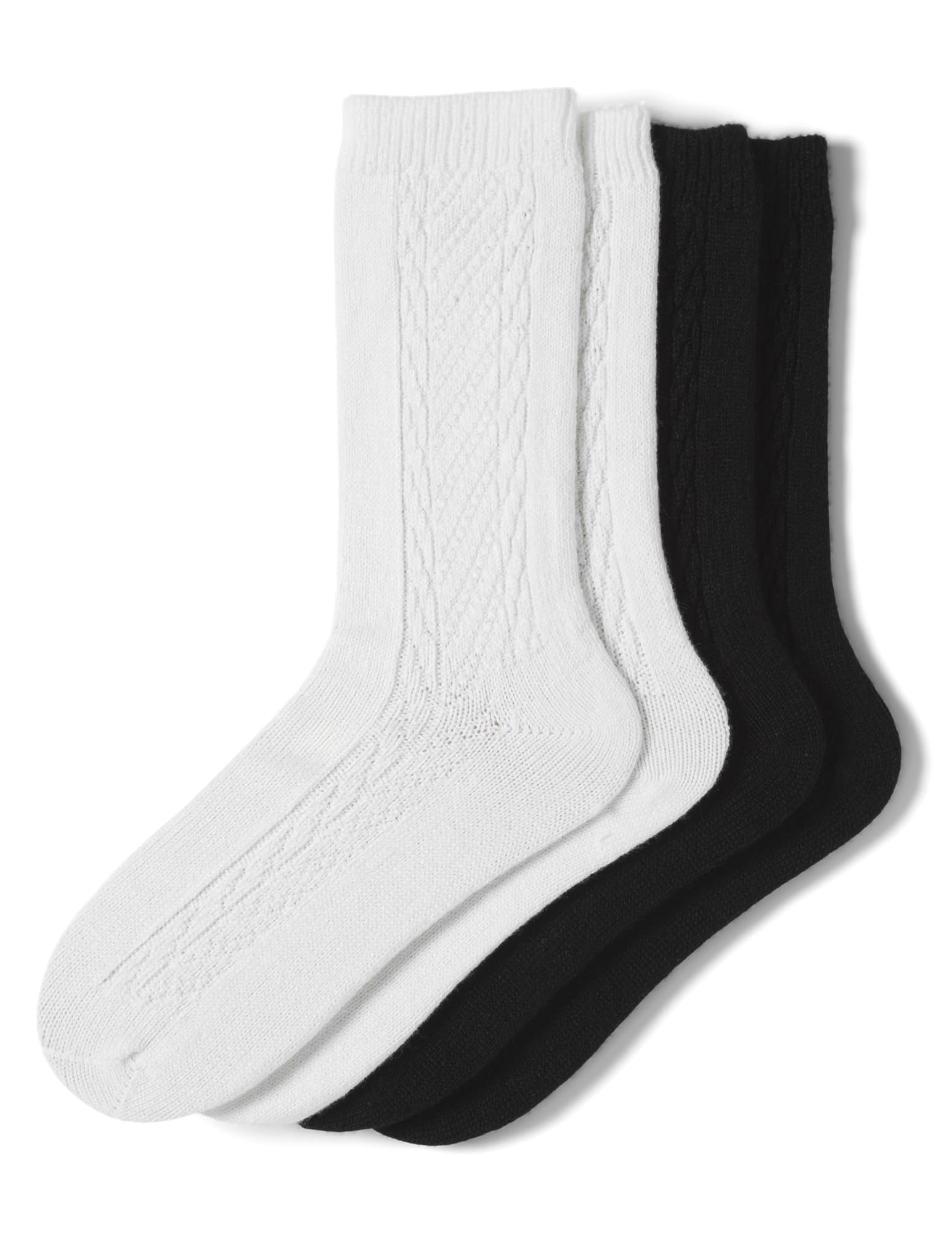 HUE womens Crew Length Boot Socks, 2 Pair Pack