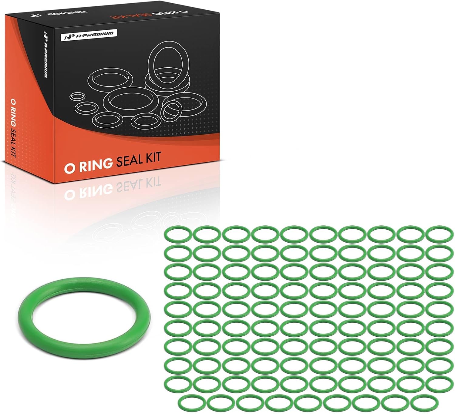 A-Premium Universal AC System Repair Kit, Exact ID (18.72±0.23mm) Exact CS (2.62±0.08mm), HNBR, 100Pcs