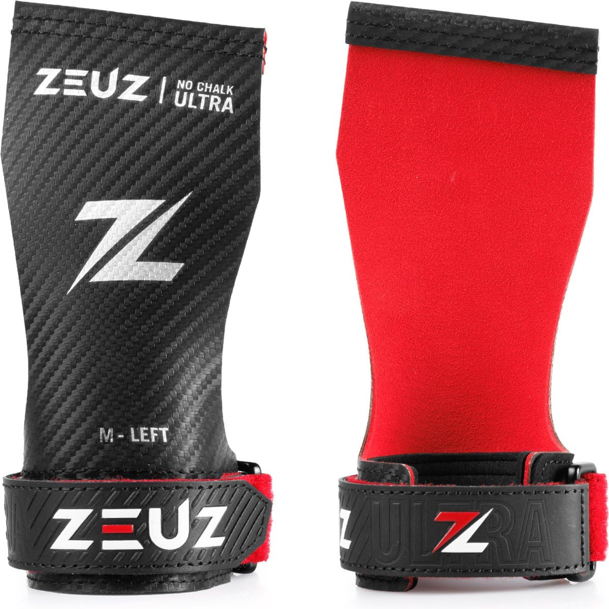 ZEUZ Ultra Grips Handscuhe für CrossFit, Fitness, Gymnastique, Gymnastique, Calisthenics & Gymnastik - Fingerlose Hand Training Handschuhe Griffe Herren & Damen - Unisex - 8720094552651 - Size XL