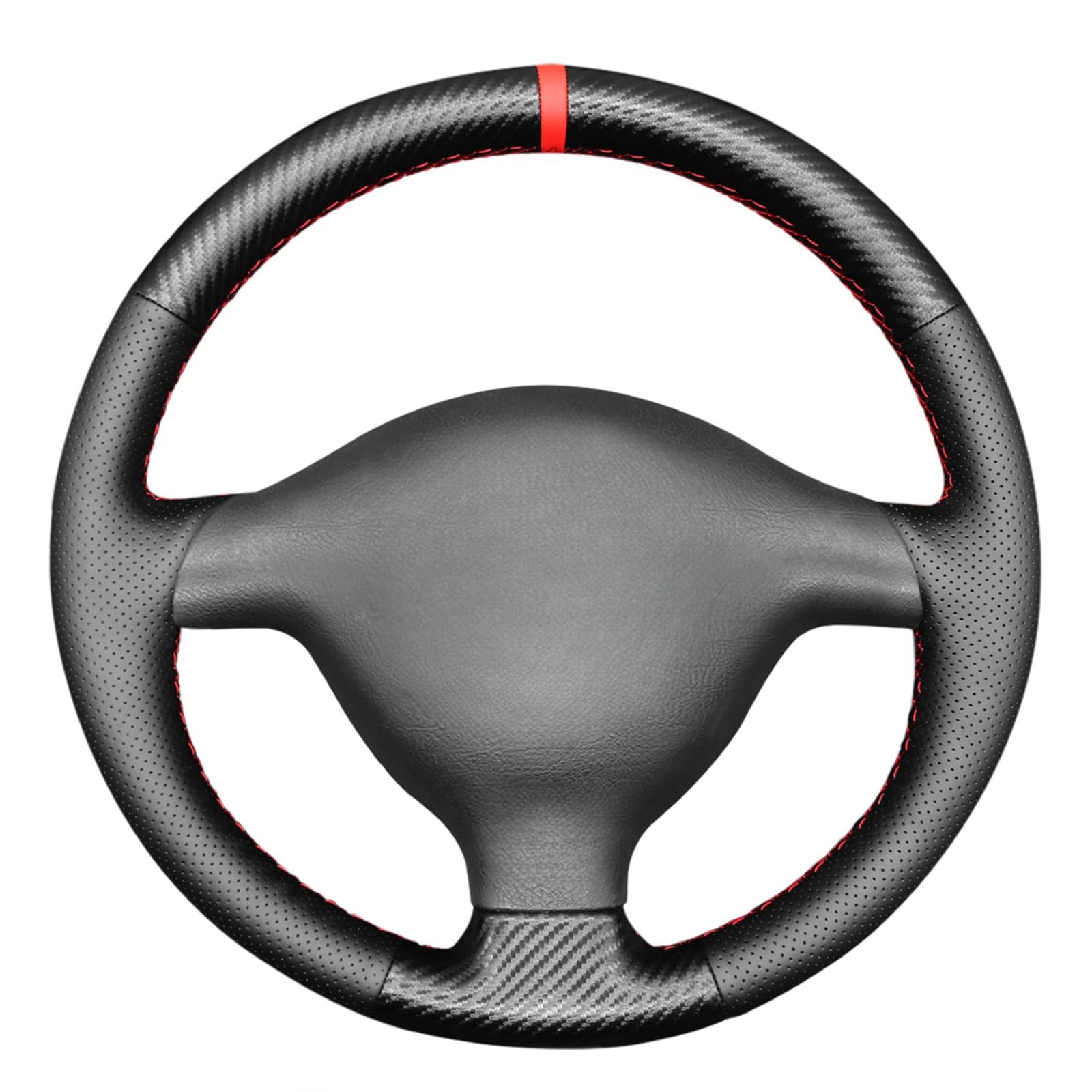 MEWANT Funda para volante para Volkswagen VW Golf 4 (IV) 1997-2004/Passat B5 1997-2002/Passat Variant 1997-2004/Polo 1999-2001/Bora 1998-2005/Sharan 2005/Seat Leon MK1 / Toledo/Skoda Fabia. 1 unidad
